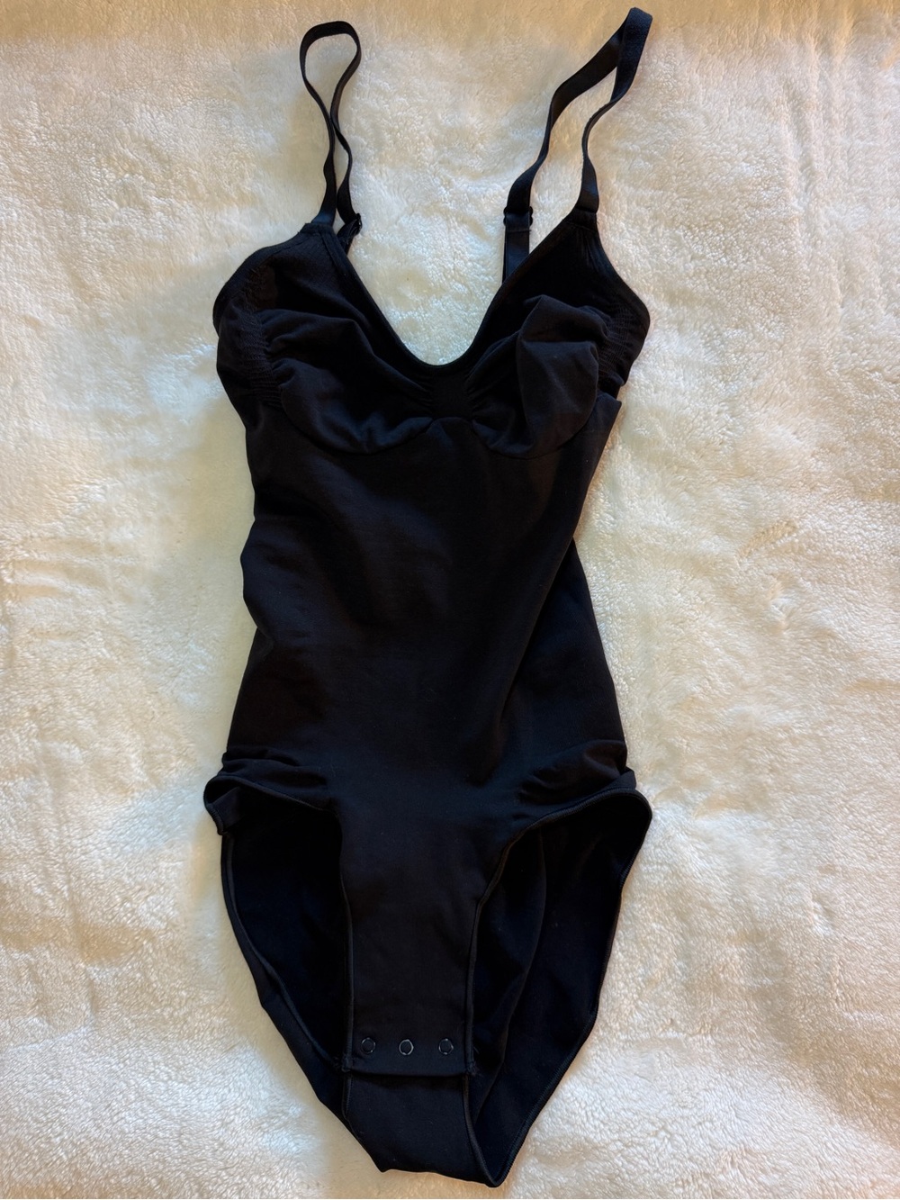 SKIMS NWOT Seamless Sculpt Brief Bodysuit - Onyx Black Small S